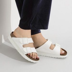 Birkenstock Arizona Platform PAP in White